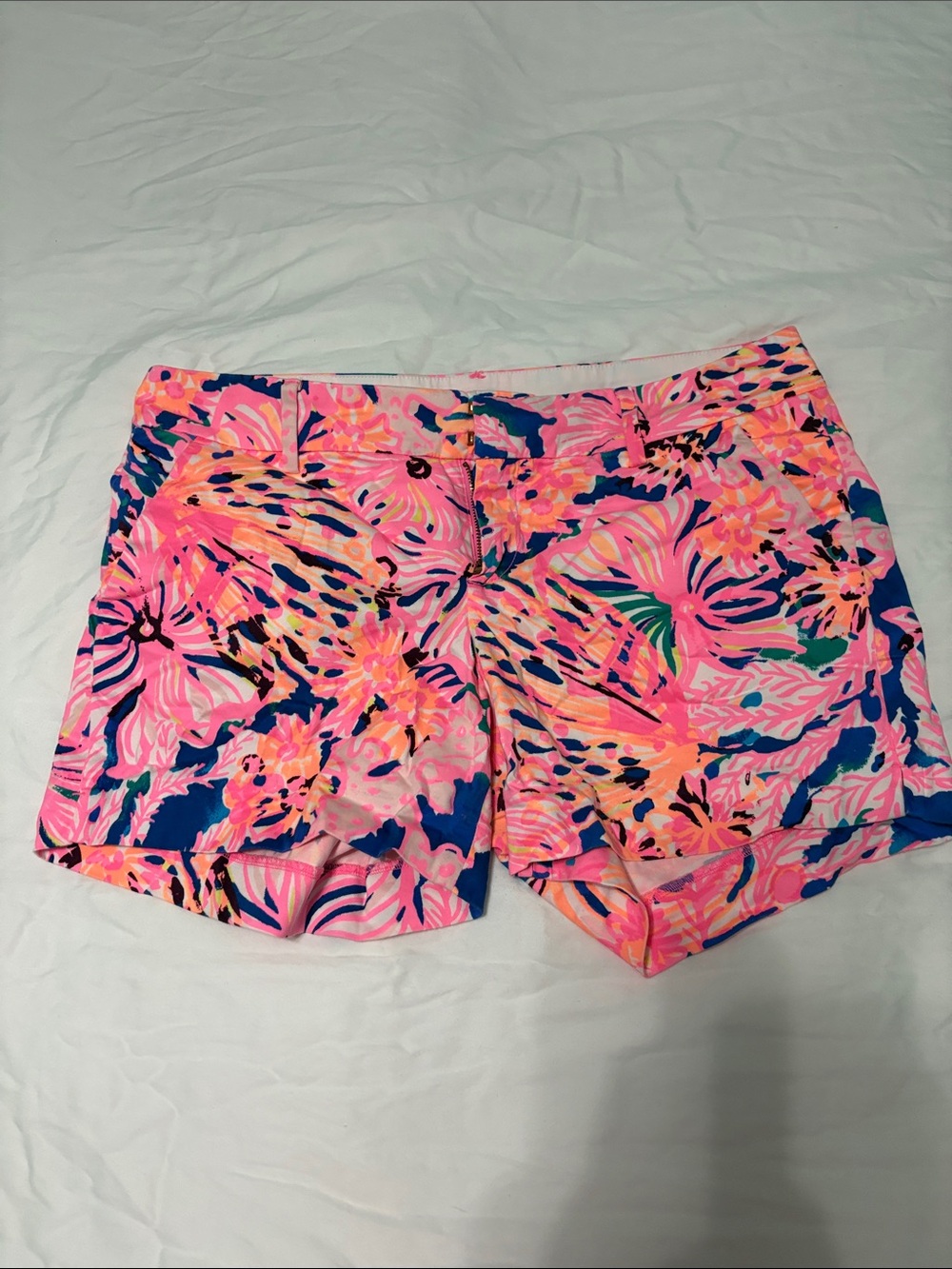 Lilly Pulitzer Pink Multicolor Floral Bermuda Shorts